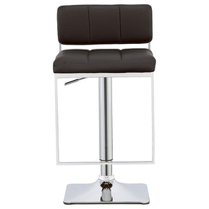 English Elm Black and Chrome Adjustable Bar Stool