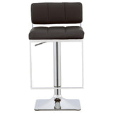 English Elm Black and Chrome Adjustable Bar Stool