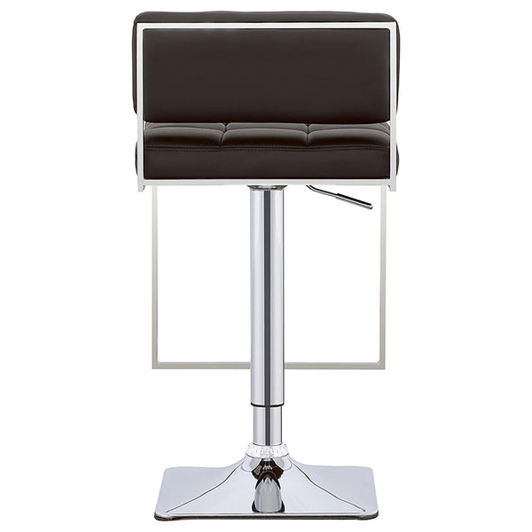 English Elm Black Adjustable Bar Stool With Chrome Base - Modern Style, Plush Comfort, And Hydraulic Lift Design B062P153510