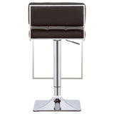 English Elm Black and Chrome Adjustable Bar Stool