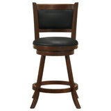 English Elm Chestnut and Black Wooden Swivel Stool (Set Of 2)