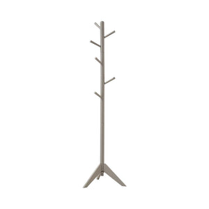 English Elm Grey 6-Hook Coat Rack with Rotating Top — Sleek Grey Rubberwood Entry Organizer, Holds 11 lbs/Hook B062P153485