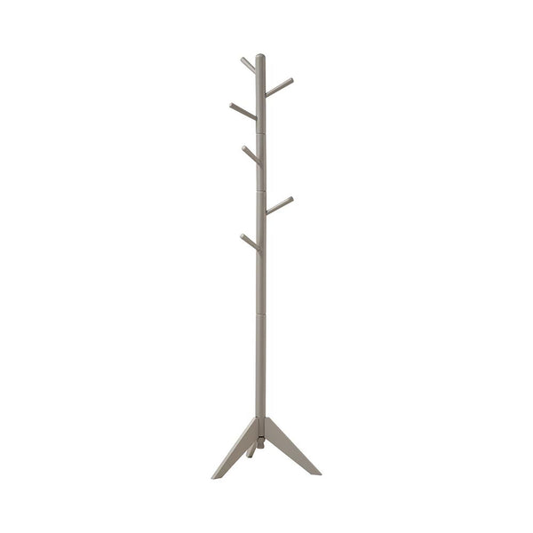 English Elm Grey 6-Hook Coat Rack with Rotating Top — Sleek Grey Rubberwood Entry Organizer, Holds 11 lbs/Hook B062P153485