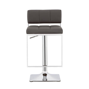 English Elm Grey and Chrome Adjustable Bar Stool