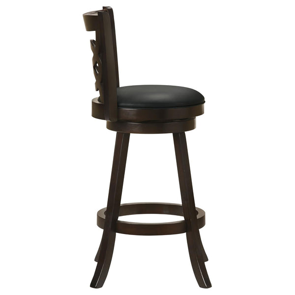 English Elm Cappuccino Swivel Bar Height Stool Set of 2 – Espresso Finish, Leatherette Seat, 42.25" Tall Classic Elegance B062P153494