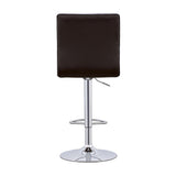 English Elm Waffle Black and Chrome Adjustable Bar Stool (Set Of 2)