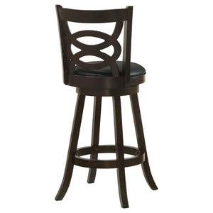 English Elm Cappuccino Swivel Bar Height Stool Set of 2 – Espresso Finish, Leatherette Seat, 42.25" Tall Classic Elegance B062P153494