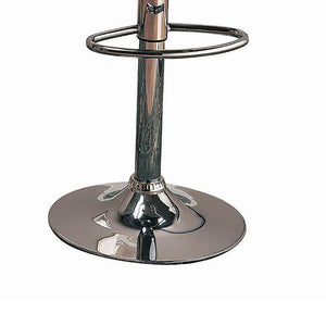 English Elm Black Adjustable Height Backless Bar Stools Set Of 2 - Modern Chrome Base & Leather Seat Design B062P153500