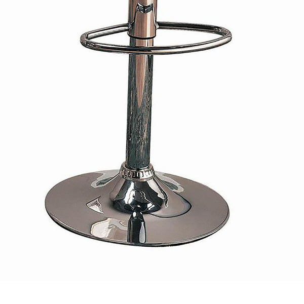 English Elm Black Adjustable Height Backless Bar Stools Set Of 2 - Modern Chrome Base & Leather Seat Design B062P153500