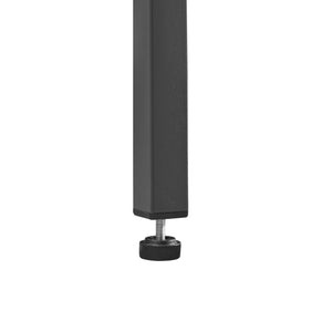 English Elm Bar Table Set Rustic Brown & Black with 2 Industrial Bar Chairs, Space-Saving Stable H-Frame, Waterproof Surface, Adjustable Feet — 23.6"x23.6"x35.4" W1668P143123