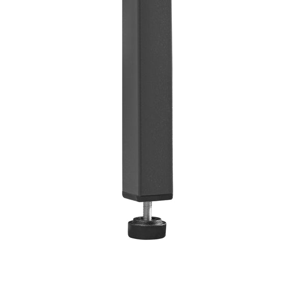 English Elm Bar Table Set Rustic Brown & Black with 2 Industrial Bar Chairs, Space-Saving Stable H-Frame, Waterproof Surface, Adjustable Feet — 23.6"x23.6"x35.4" W1668P143123