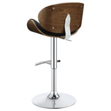 English Elm Black and Chrome Adjustable Bar Stool