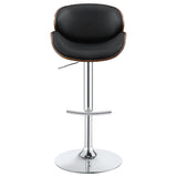 English Elm Black and Chrome Adjustable Bar Stool