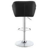 English Elm Chrome and Black Adjustable Bar Stool (Set Of 2)