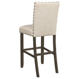 English Elm Beige Bar Stool With Nailhead Trim (Set Of 2)