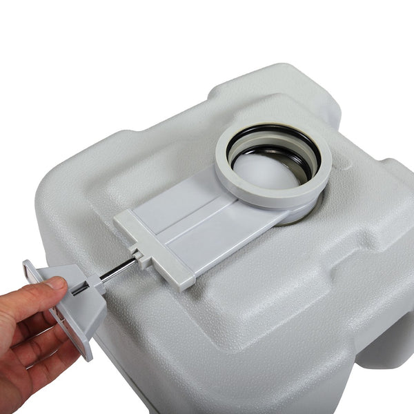 English Elm 5 Gallon Portable Toilet with Sealed Valve Hdpe Build for Camping Travel Outdoor W2181P153991