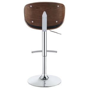 English Elm Black Adjustable Bar Stool With Chrome Base – Modern Design, Ergonomic Comfort, And Versatile Style B062P153496