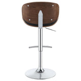 English Elm Black and Chrome Adjustable Bar Stool