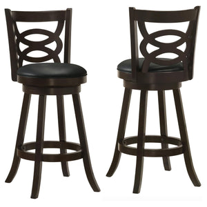 English Elm Cappuccino Swivel Bar Height Stool (Set Of 2)