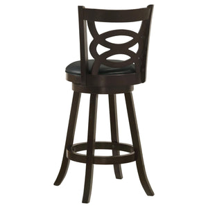 English Elm Cappuccino Swivel Bar Height Stool Set of 2 – Espresso Finish, Leatherette Seat, 42.25" Tall Classic Elegance B062P153494