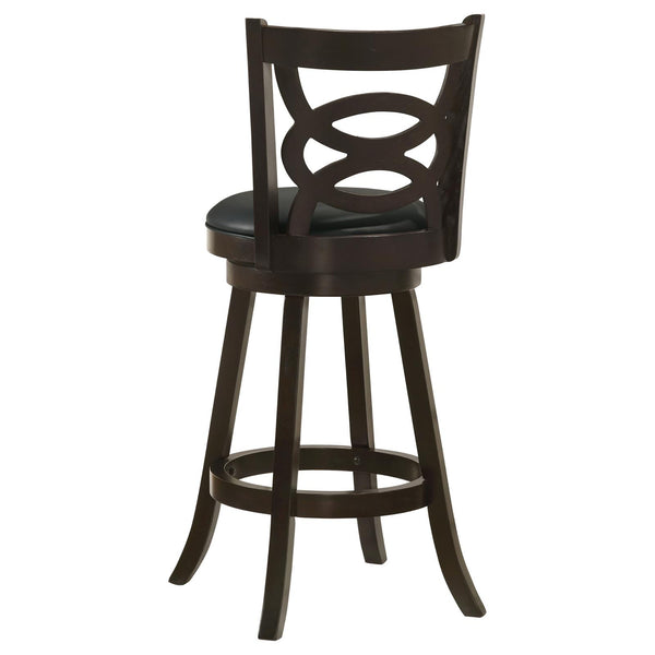 English Elm Cappuccino Swivel Bar Height Stool Set of 2 – Espresso Finish, Leatherette Seat, 42.25" Tall Classic Elegance B062P153494