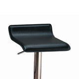 English Elm Black and Chrome Backless Bar Stool