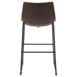 English Elm Brown and Black Armless Bar Stool (Set Of 2)