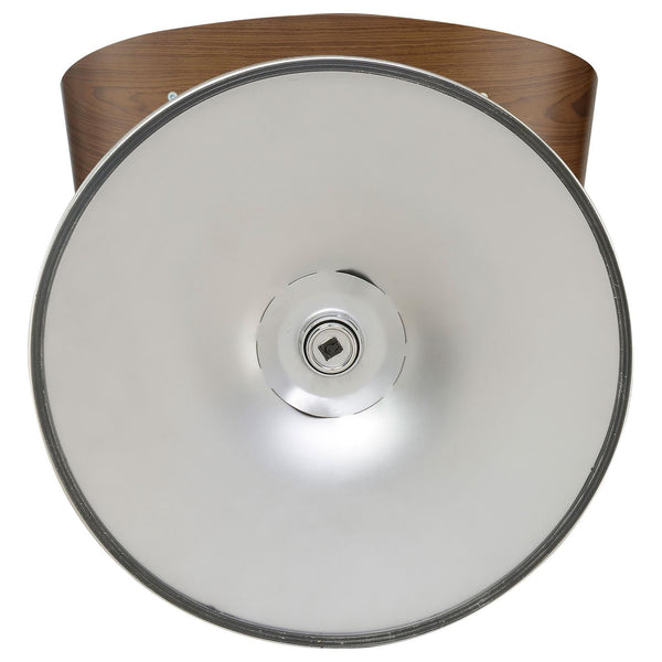 English Elm Ecru Adjustable Bar Stool - Mid-Century Design With Chrome Accents & Walnut Details For Comfort B062P153493