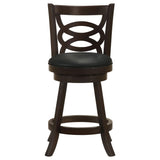 English Elm Cappuccino and Black Swivel Counter Height Stool (Set Of 2)