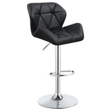 English Elm Chrome and Black Adjustable Bar Stool (Set Of 2)