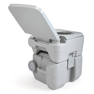 English Elm 5 Gallon Portable Toilet with Sealed Valve Hdpe Build for Camping Travel Outdoor W2181P153991
