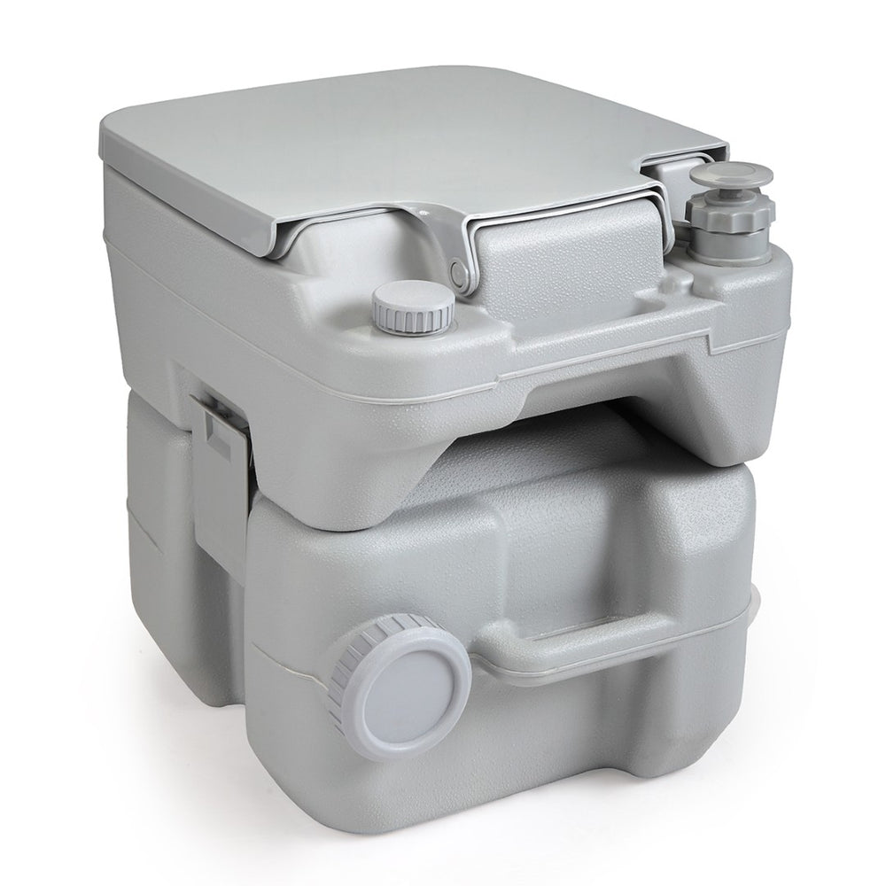 English Elm 5 Gallon Portable Toilet with Sealed Valve Hdpe Build for Camping Travel Outdoor W2181P153991