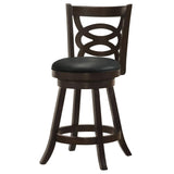 English Elm Cappuccino and Black Swivel Counter Height Stool (Set Of 2)