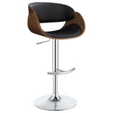 English Elm Black and Chrome Adjustable Bar Stool