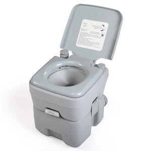 English Elm 5 Gallon Portable Toilet with Sealed Valve Hdpe Build for Camping Travel Outdoor W2181P153991