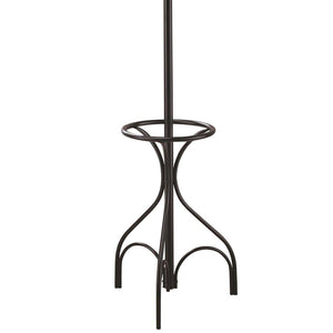English Elm Black 12-Hook Coat Rack with Umbrella Holder, 70" Tall Metal Entryway Organizer for Coats & Scarves B062P153479