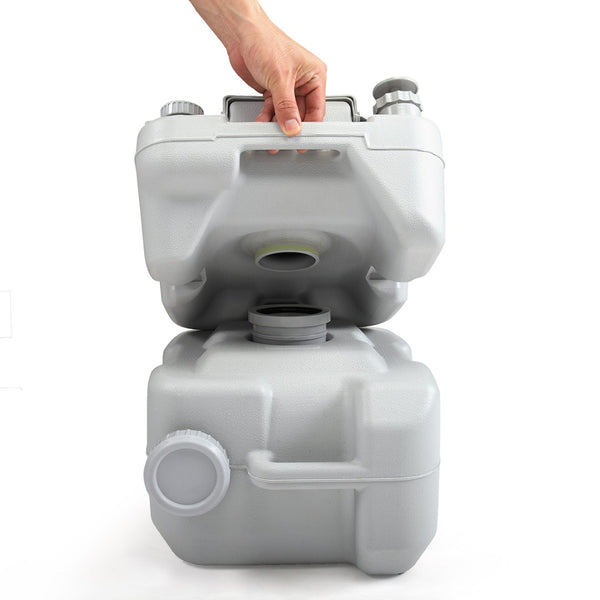 English Elm 5 Gallon Portable Toilet with Sealed Valve Hdpe Build for Camping Travel Outdoor W2181P153991