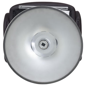 English Elm Brown Tufted Adjustable Bar Stool with Armrests, Chrome Base, Faux Leather Comfort for Entertaining B062P153486