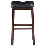 English Elm Black and Cappuccino Upholestered Bar Stool (Set Of 2)