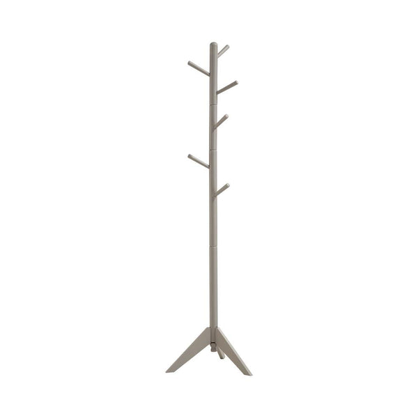 English Elm Grey 6-Hook Coat Rack with Rotating Top — Sleek Grey Rubberwood Entry Organizer, Holds 11 lbs/Hook B062P153485