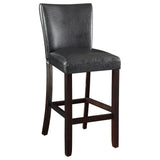 Cappuccino & Black Leatherette Bar Stools Set - Comfortable Seating, Sophisticated Design, Ideal for Kitchen & Bar Counters