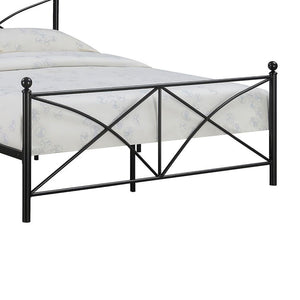 English Elm Black Queen Platform Bed - Stylish Heavy-Gauge Steel Frame With Underbed Storage & Timeless Design B062P153550