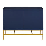 Hearth and Haven Trexm Minimalist & Luxury Cabinet Two Door Sideboard with Gold Metal Legs For Living Room, Dining Room WF317556AAM