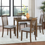 Hearth and Haven Wooden Dining Rectangular Table Set For 4, Kitchen Dining Table For Small Space, Walnut W1998S00026 W1998S00026