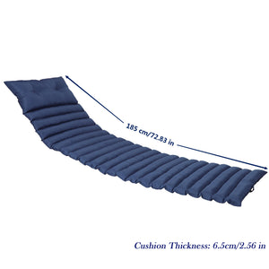 English Elm 2Pcs Set Navy Blue Outdoor Lounge Chair Cushions - Durable, Comfortable, Easy-Care For Relaxation! W419142372