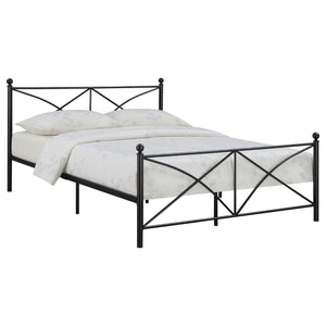 English Elm Black Queen Platform Bed - Stylish Heavy-Gauge Steel Frame With Underbed Storage & Timeless Design B062P153550