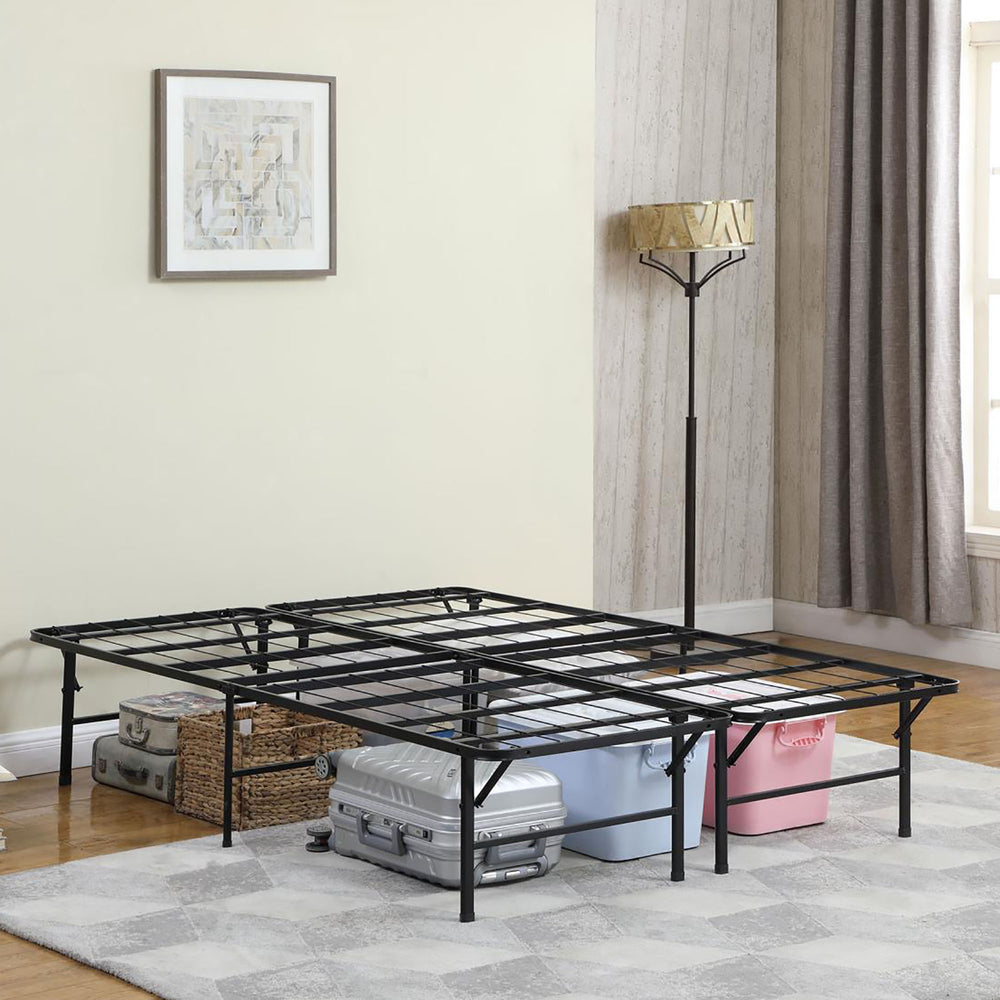 English Elm Black Queen Mattress Support Frame - Heavy-Duty Steel Construction For Stability & Under-Bed Storage B062P153547