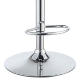 English Elm Grey and Chrome Adjustable Bar Stool