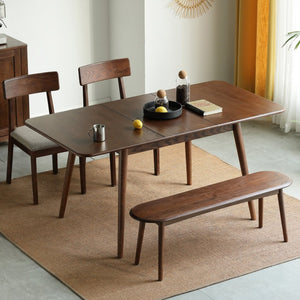 English Elm Walnut Solid Oak Extension Dining Table Seats Eight with Diagonal Legs Farmhouse Style W1283139300