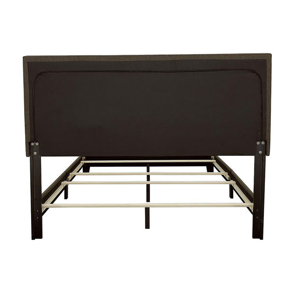 English Elm Charcoal Transitional Twin Bed with Chic Chrome Nailhead Trim, Solid Hardwood Frame, Upholstered Headboard B062P153546